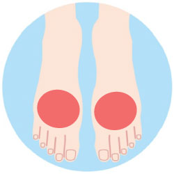 足の甲脱毛の範囲