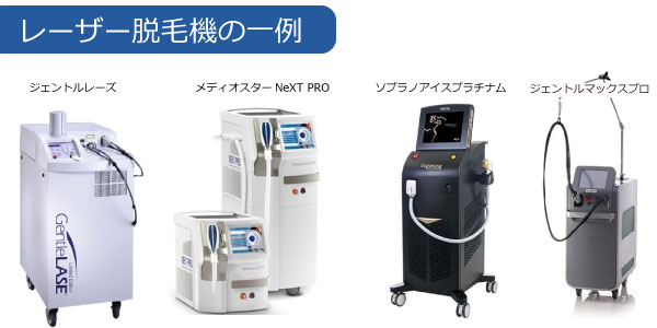 レーザー脱毛機の一例
